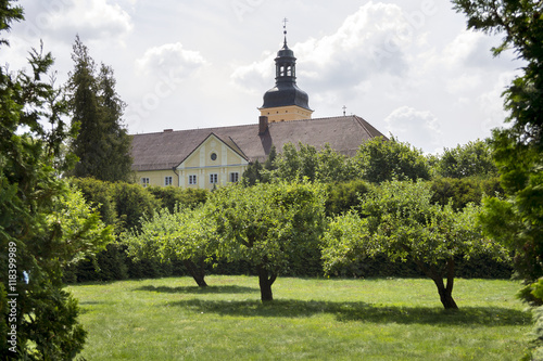 Stoczek Klasztorny Monastery garden. photo