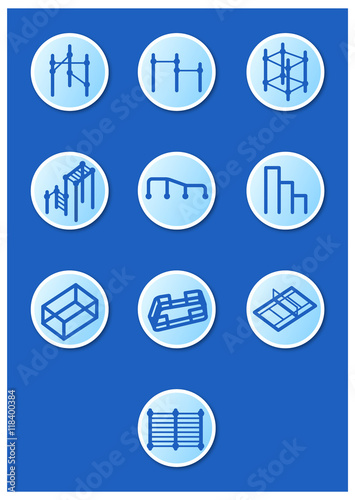 Set of icons sports equipment