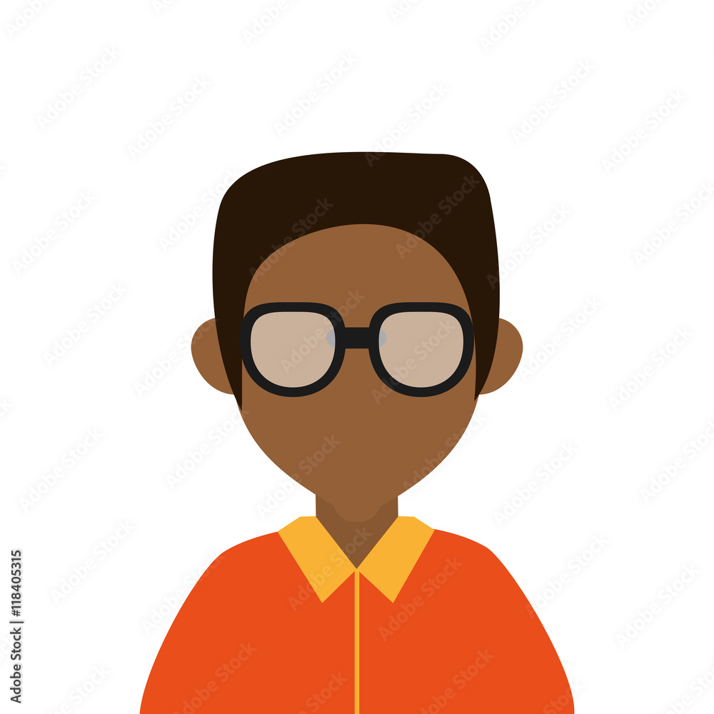 flat design dark skin faceless man portrait icon vector illustration flat design dark skin faceless man portrait icon vector illustration