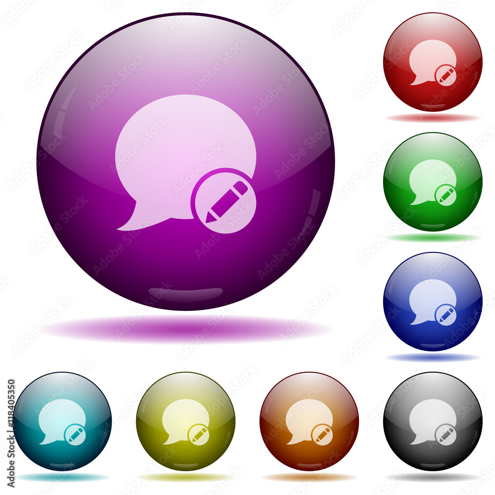 Moderate blog comment glass sphere buttons Moderate blog comment glass sphere buttons