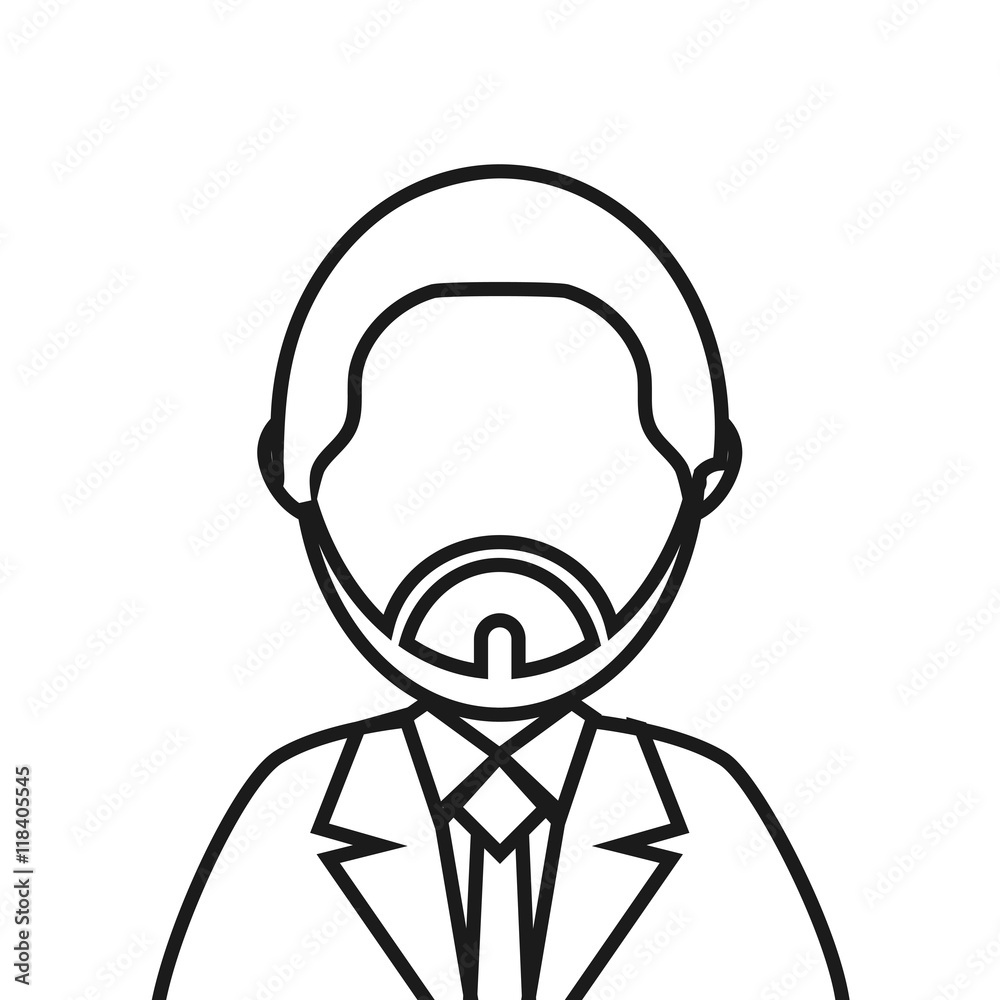 flat design bearded faceless man portrait icon vector illustration flat design bearded faceless man portrait icon vector illustration