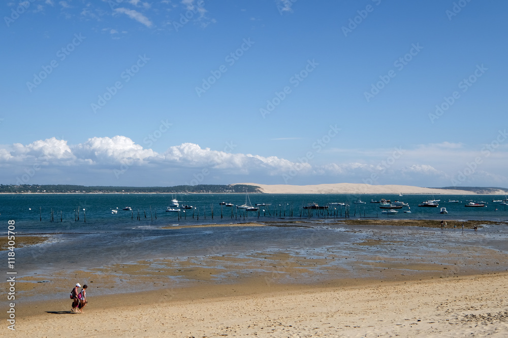 Bassin d'Arcachon avec le Pilat