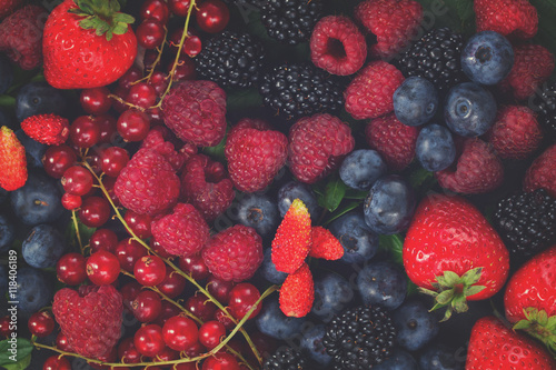 ripe of  fresh berries