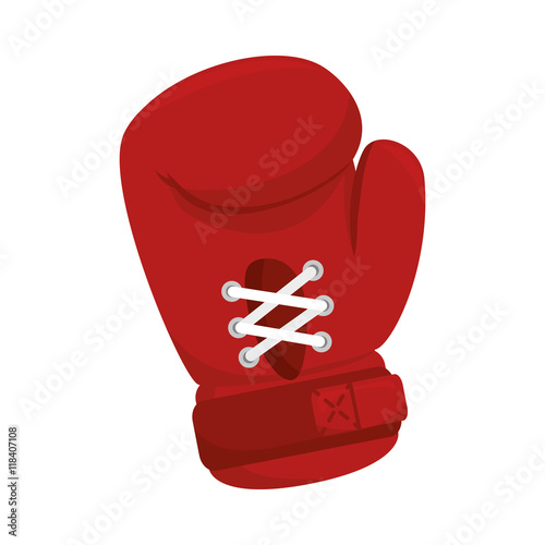 glove boxing protection sport fight punch professional vector illustration isolated