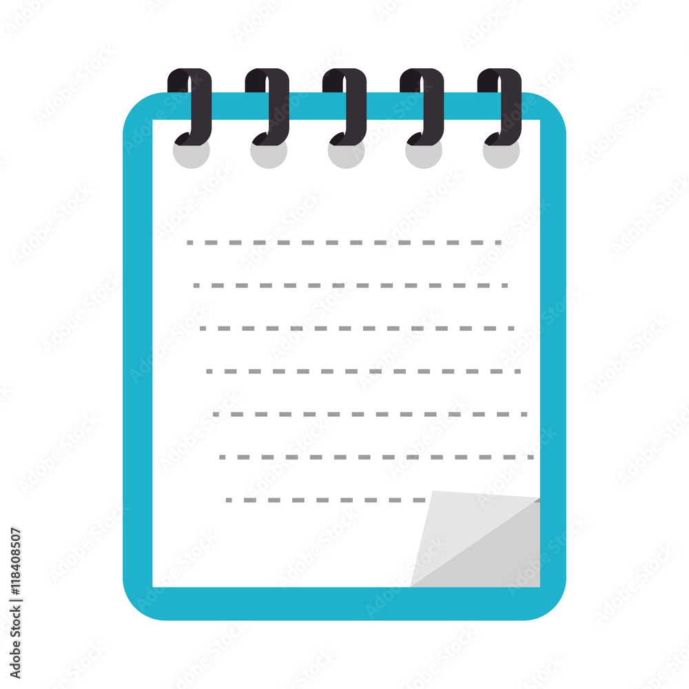 notebook pencil striped notes stationary page office tool utensil handwriting vector isolated illustration notebook pencil striped notes stationary page office tool utensil handwriting vector isolated illustration