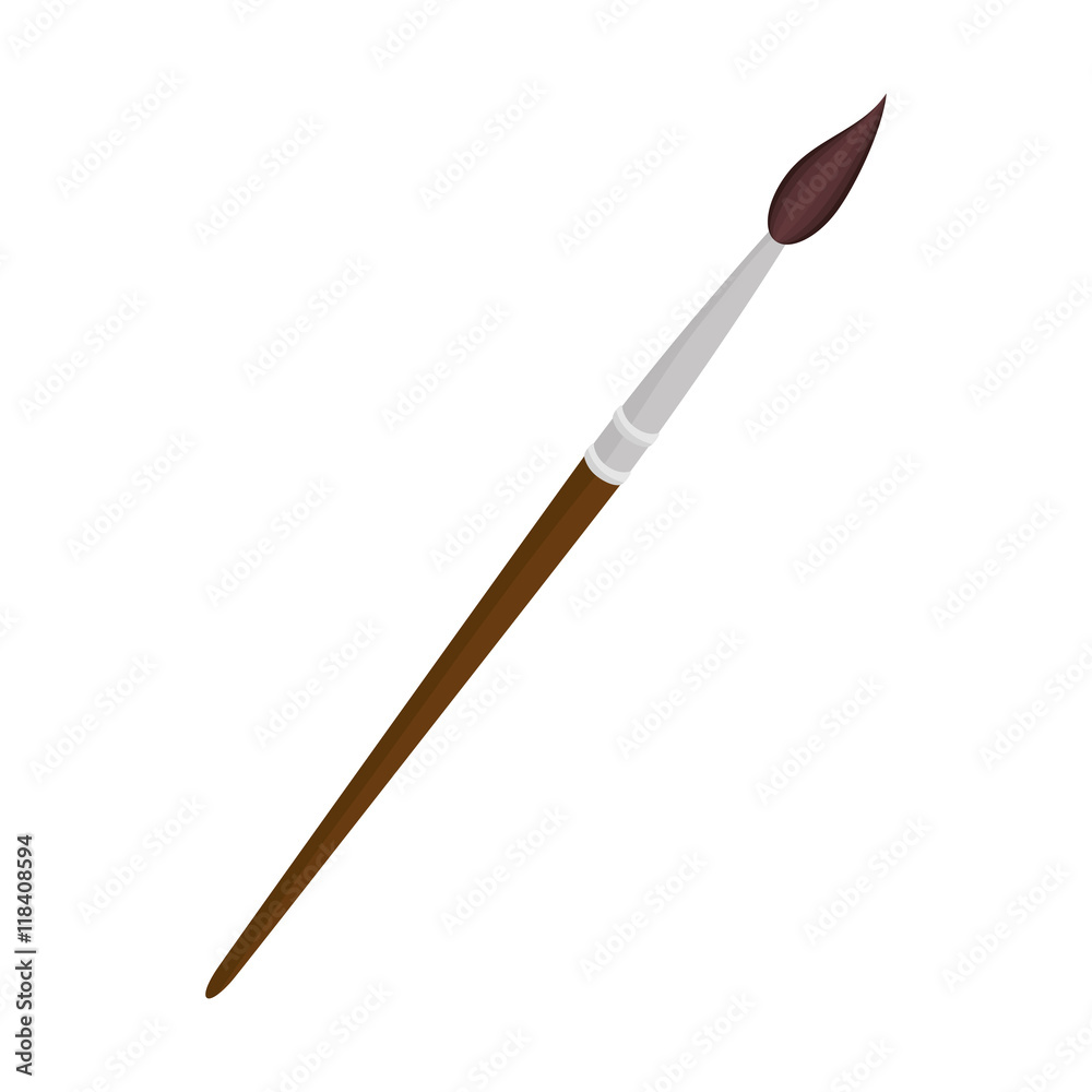 paint brush art tool artist school creativity color  vector  illustration isolated