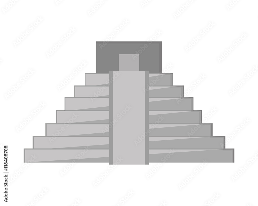 Obraz premium flat design mayan pyramid icon vector illustration