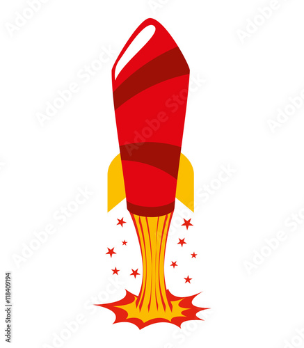 rocket comic pop art