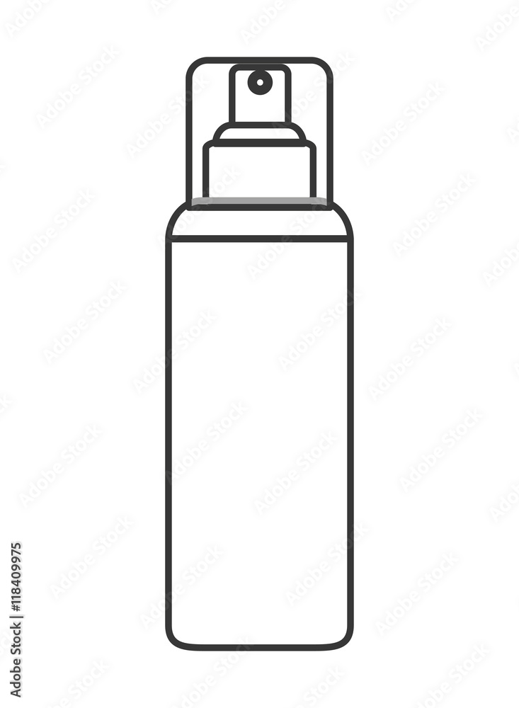 flat design cosmetic bottle icon vector illustration