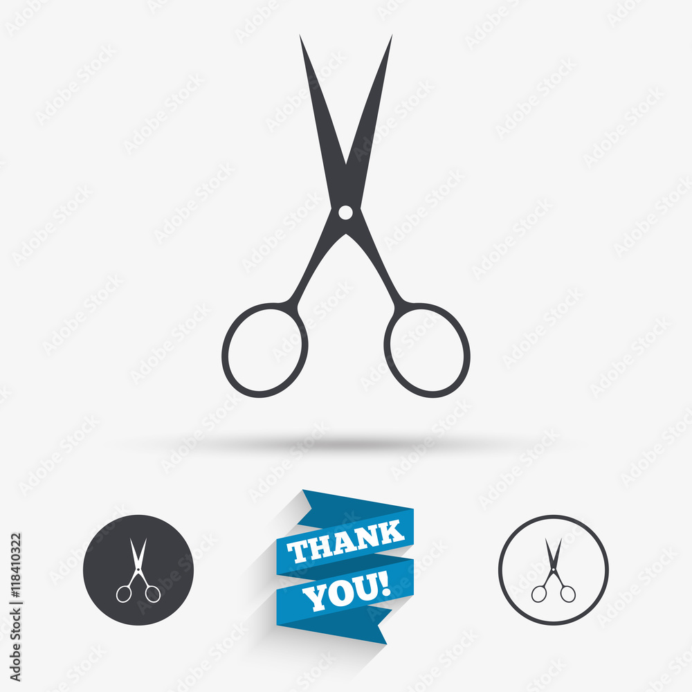 Scissors hairdresser sign icon. Tailor symbol. Scissors hairdresser sign icon. Tailor symbol.