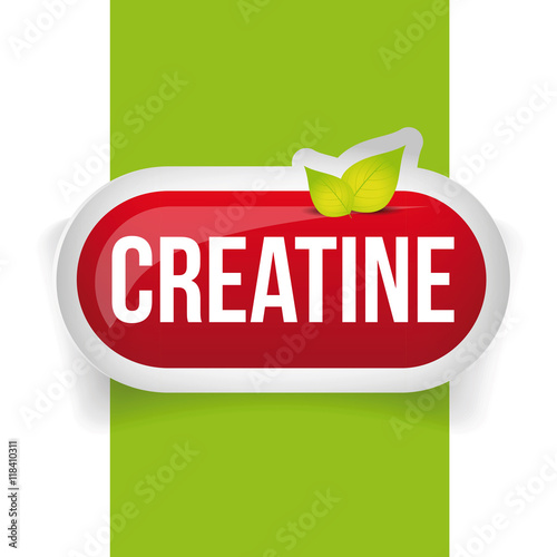 Creatine button or pill - Fitness supplement