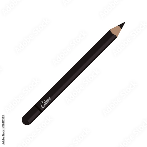 flat design pencil eyeliner icon vector illustration