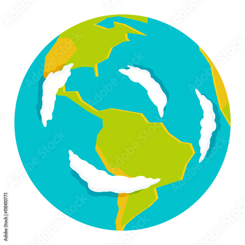 Globe earth icon planet map symbol vector illustration. Education globe toy icon and graphic sphere. Geography element globe icon tool isolated on white background