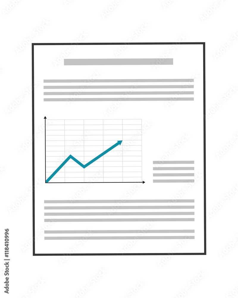 flat design graph chart icon vector illustration