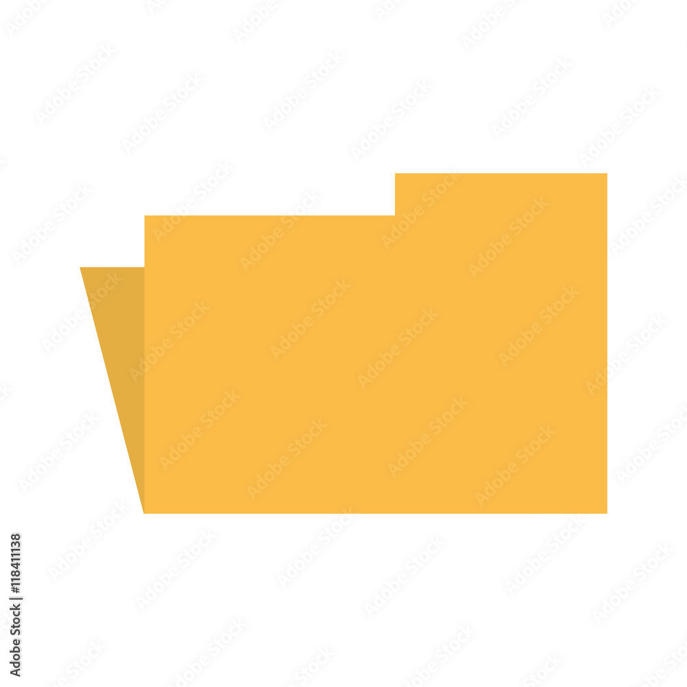 flat design file folder icon vector illustration