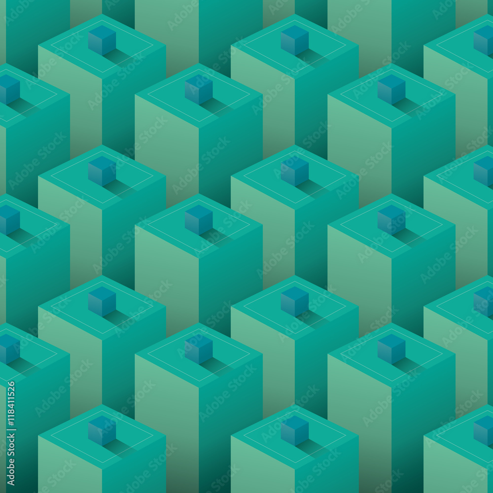 Obraz premium flat design geometrical square pattern background vector illustration