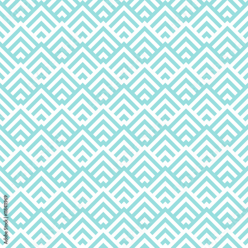 Chevron pattern seamless green aqua and white colors. Fashion design pattern seamless . Geometric stripe abstract background vector.