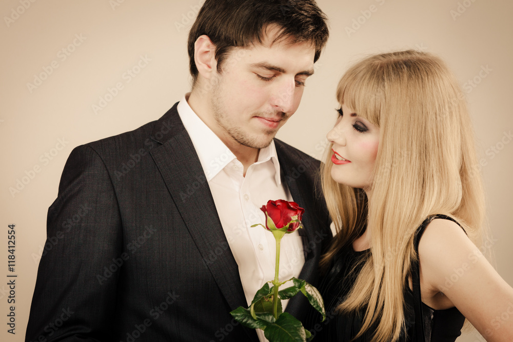 Elegant couple on perfect date. Elegant couple on perfect date.