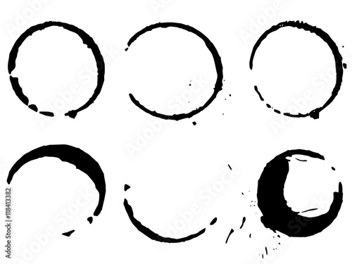 Six coffee stains