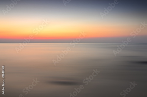 Long Exposure of Soft and colorful sunset.