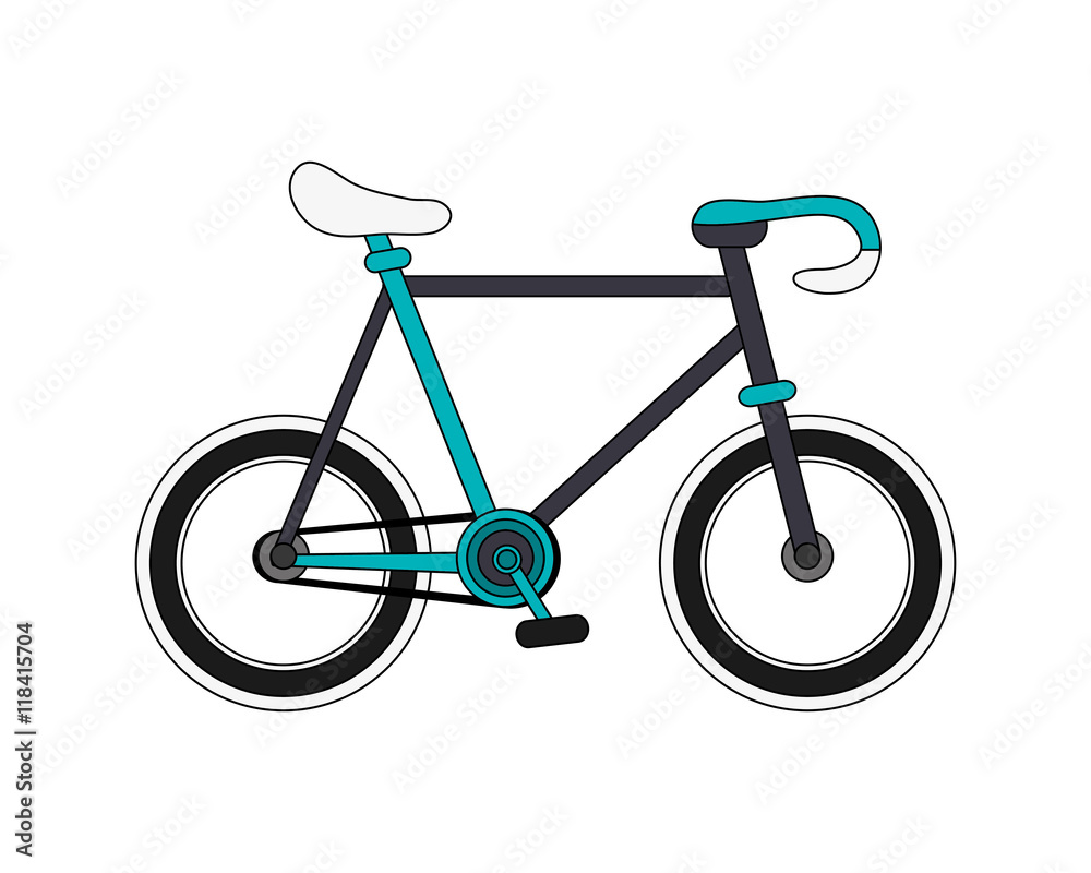 flat design single blue bike icon vector illustration flat design single blue bike icon vector illustration