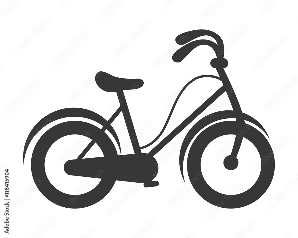 Fototapeta premium flat design single bike icon vector illustration