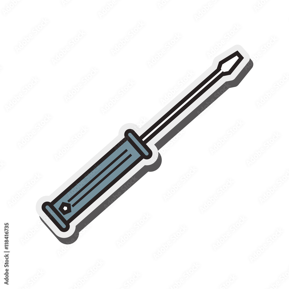 flat design single screwdriver icon vector illustration flat design single screwdriver icon vector illustration