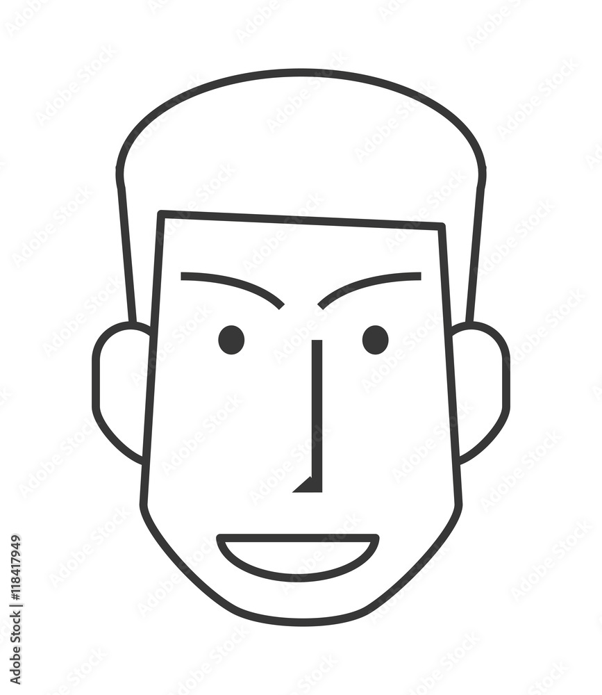flat design face of man icon vector illustration flat design face of man icon vector illustration