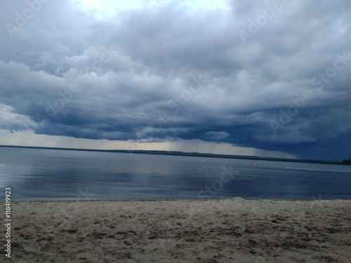 Stormy summer day at the beach