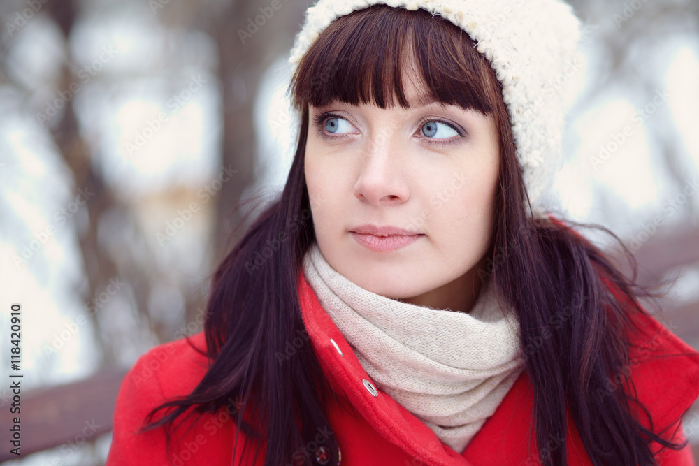 pretty winter woman pretty winter woman