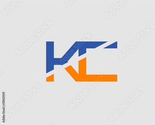 Free Download Elegant alphabet K and C letter logo. Vector illustration
 - GFXLoad