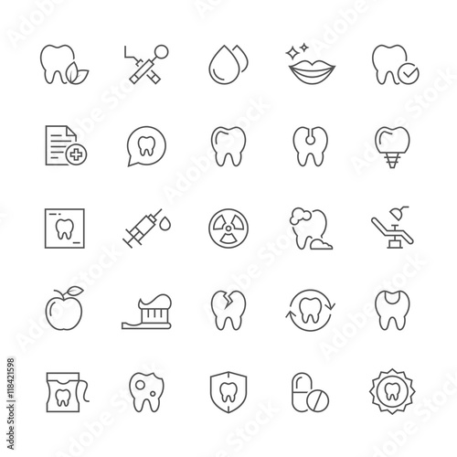 Dental icons.