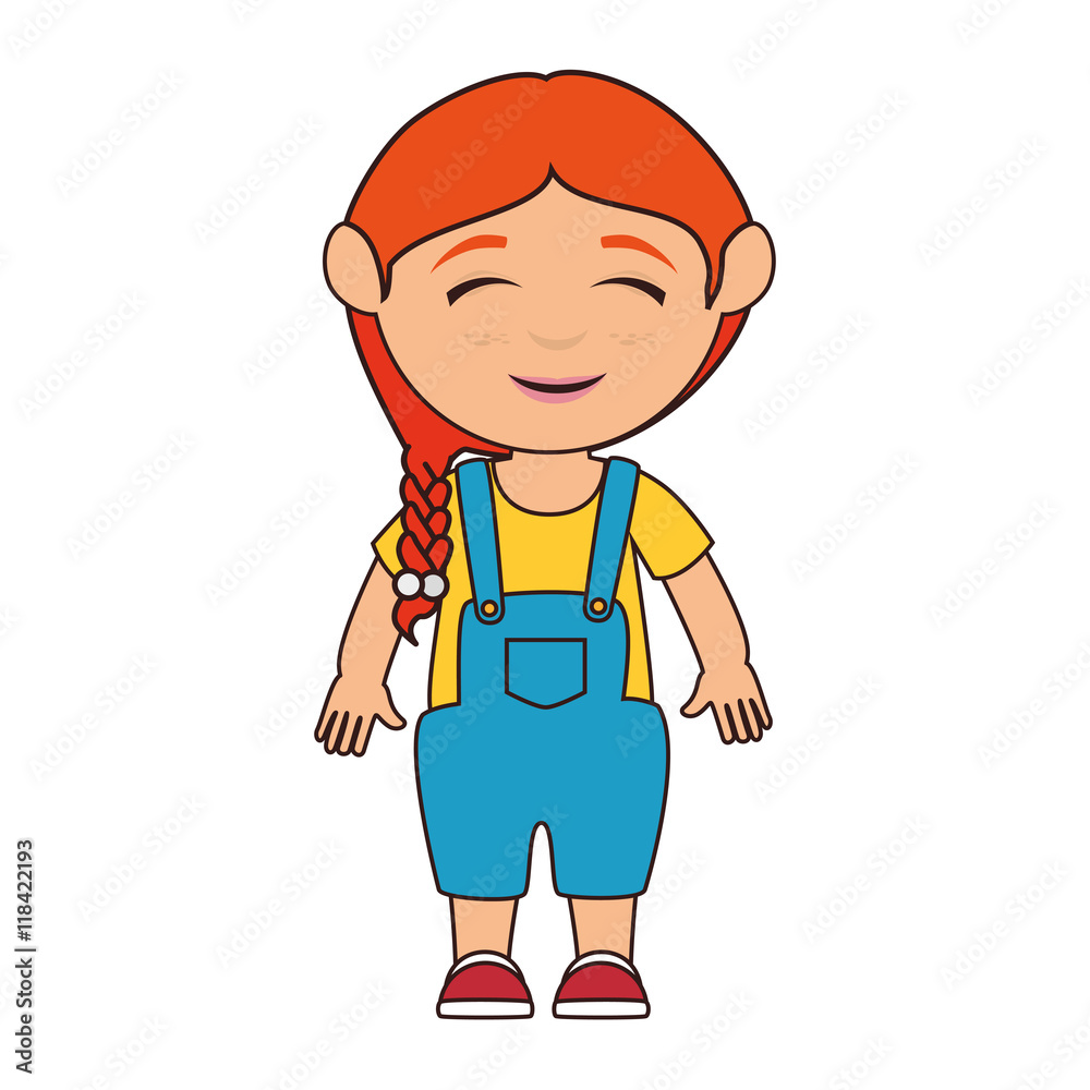 girl kid child happy cute hair smiling cartoon vector illustration isolated girl kid child happy cute hair smiling cartoon vector illustration isolated