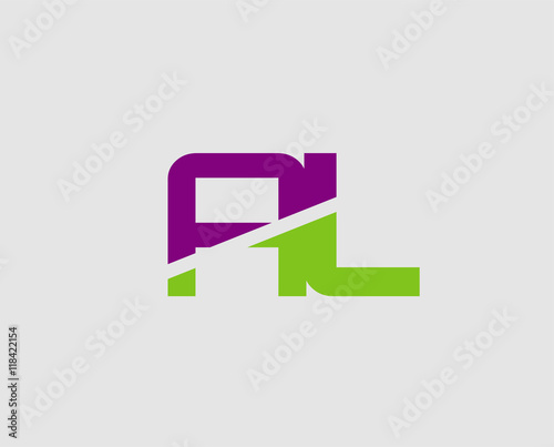 Letter a and L logo vector 