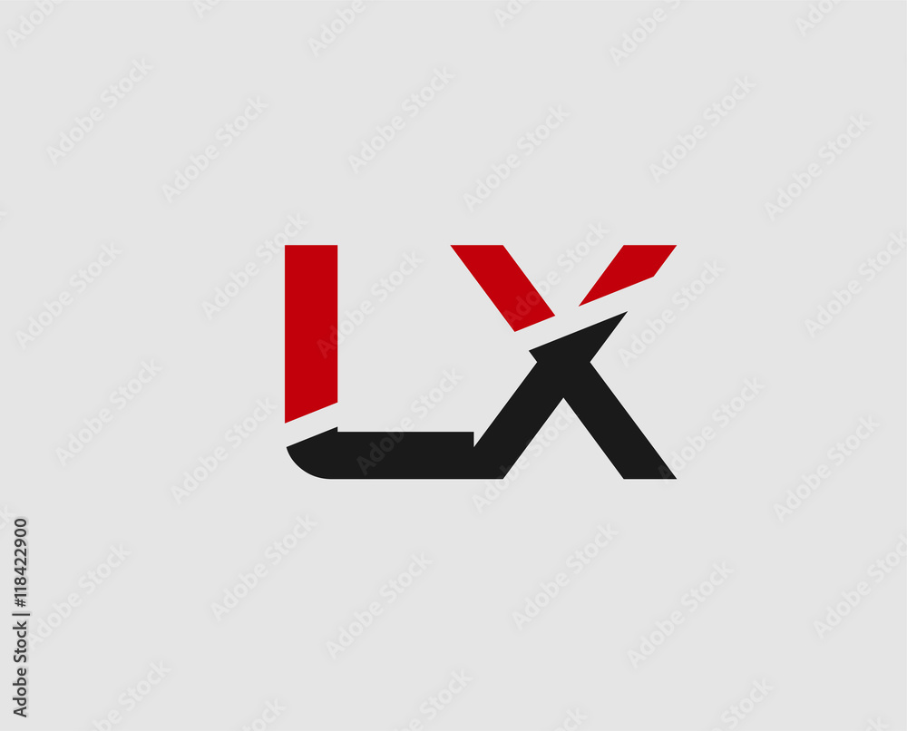 Abstract letter LX logo design template. Vector letter logo Stock ...
