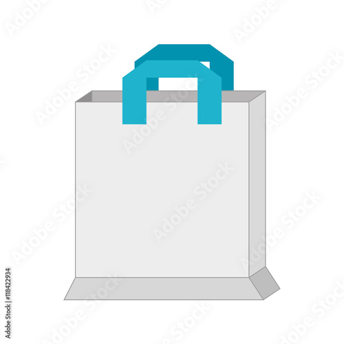 bag shop shopping gift packet store paper purchase vector illustration isolated