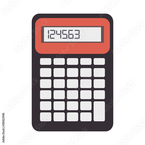 calculator math device financial technology equipment keyboard mathematics vector illustration isolated