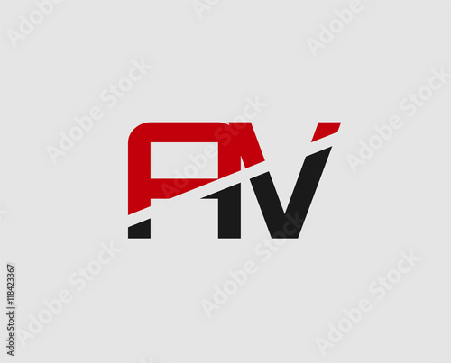Free Download AV company linked letter logo
 - GFXLoad