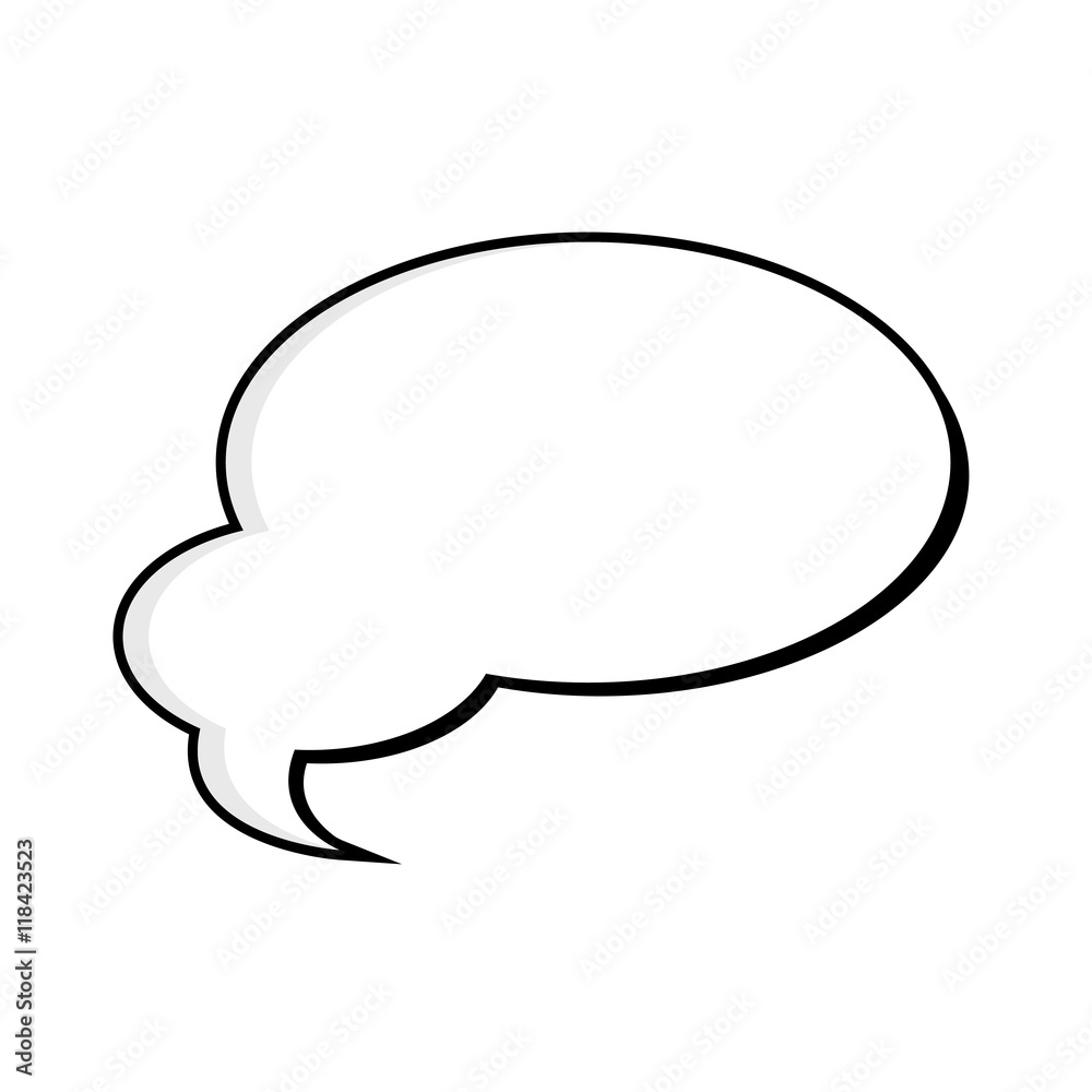 bubble talk thinking speak comic cartoon message vector illustration isolated