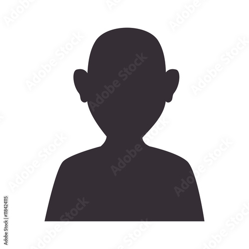 avatar male profile icon person social silhouette member vector illustration isolated