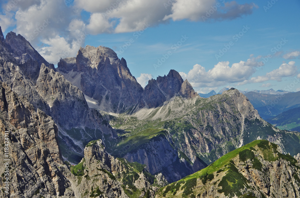 View of Popera Group, Comelico Superiore, Dolomites, Italy