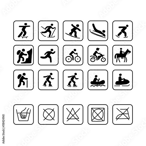 Icons for sport clothes design