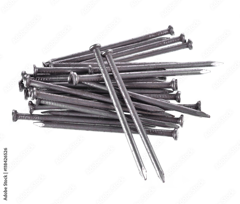 Nails isolated on white background Nails isolated on white background