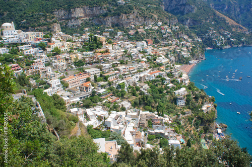 Panorama of the Positano coast