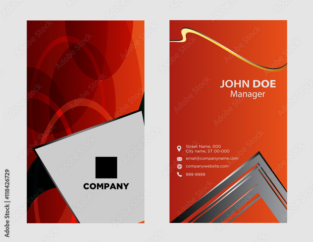 Fototapeta premium Business card template, vector design editable 