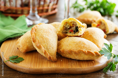 empanadas - Argentine fried meat pies. photo