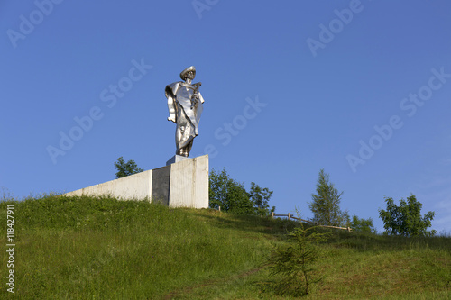 Statue of Juraj Janosik, legendary historical Hero, Terchova, Slovakia photo