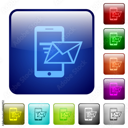 Color sending email square buttons