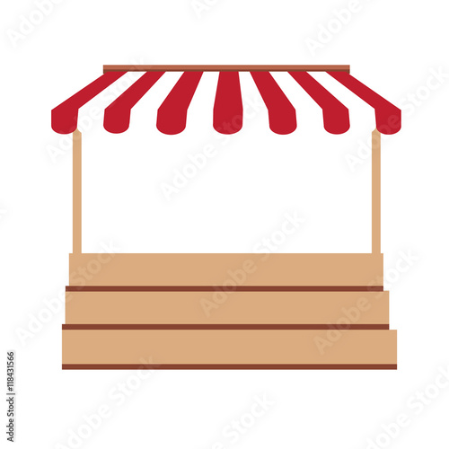 Market stall vector