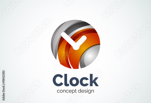 Free Download Clock logo template, time management business concept - GFXLoad